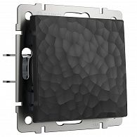 Выключатель одноклавишный проходной (черный) W1212008 Werkel 4690389162053