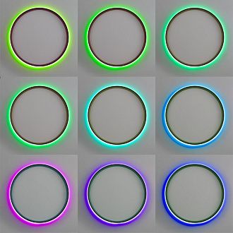 Светильник с пультом 40 см, 40W, 3000-5500K Чёрный+Золото Citilux ETALON CL750401R LED RGB
