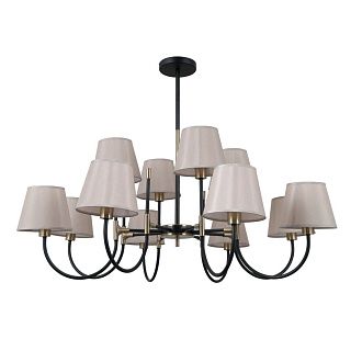 Люстра 91*91*67 см, 12*E14 Gerhort G11099/12MBK+AB GR, Черный матовый;Античная бронза