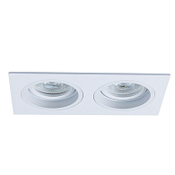Точечный светильник 17,5*9,2*2,5 см, 2 GU10*50W, К, Arte Lamp Tarf A2178PL-2WH, Белый, вр 16*8,3 см