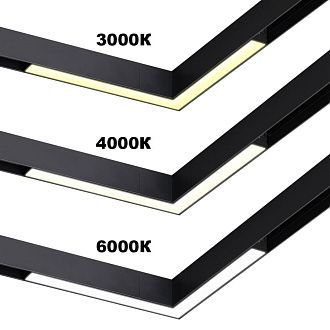 Cветильник  24,2*22*3 см, 1*LED*20W, 3000/4000/6000K, Novotech VECTOR PORT 359944, черный,
