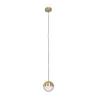 Подвесной светильник 12*180 см, 5W, Favourite luna 4370-1P золото, прозрачный и белый акрил