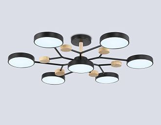 Люстра светодиодная на штанге **19- см, **W, 3000-6000K, Ambrella Light Comfort FL4866, черный, дерево
