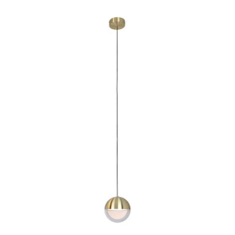 Подвесной светильник 12*180 см, 5W, Favourite luna 4370-1P золото, прозрачный и белый акрил