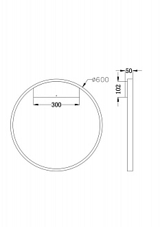 Светодиодный светильник 60 см, 37W, 4000K, Maytoni Rim MOD058WL-L35BS4K, латунь