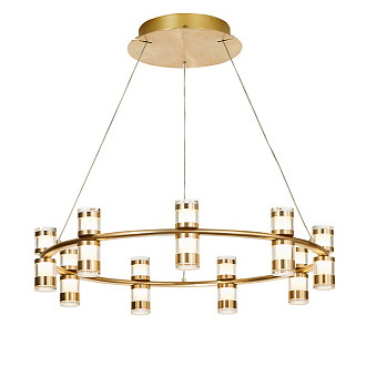Подвесная люстра 60*180 см, 27W, Favourite Ampullen 4323-9P золото, прозрачное стекло, матовое золото