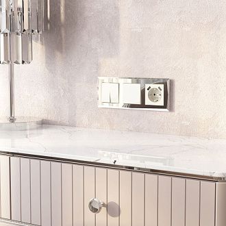 W0031220/ Рамка на 3 поста Diamant (зеркальный) Werkel 4690389158834