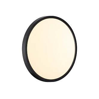 Cветильник 30*2,5 см, LED 24W, 3000/4000 К, IP40, белый/черный, пластик Sonex Alfa Black, 7660/24L