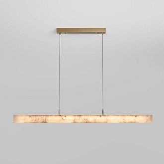 Подвесной светильник 120 см, 40W, 3000K, Eurosvet 604053 LED, латунь-алебастр