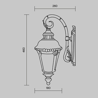 Уличный настенный светильник Maytoni Goiri O029WL-01BZ, коричневый-бронза