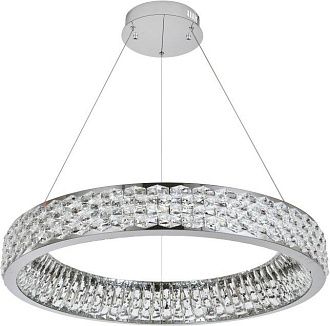 Люстра подвесная 80 см, 70W, 3000-6000K, Stilfort 4040/09/08P, хром