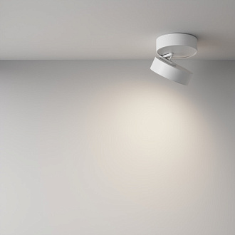 Накладной светильник 12*12*8,2 см, LED, 18W, 4000К, Maytoni Technical ONDA C024CL-18W4K-W-1 белый
