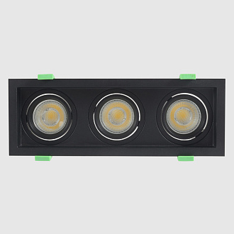 Встраиваемый светильник 26 см, Crystal Lux CLT 068C3 BL, черный, вр 23,5*8 см