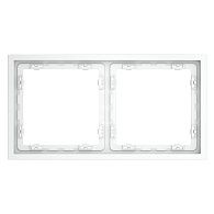 Рамка пластиковая Voltum S70 на 2 поста, белый матовый пластик Soft touch VLS100202