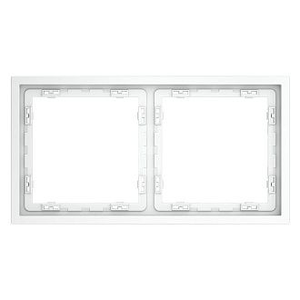 Рамка пластиковая Voltum S70 на 2 поста, белый матовый пластик Soft touch VLS100202