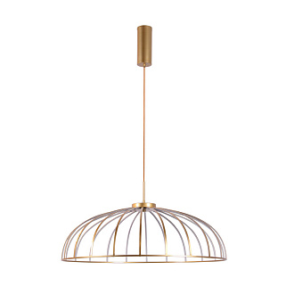 Подвесная люстра 80*195 см, 70W, Favourite Vertex 4286-8P Матовая латунь и белый акрил