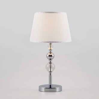 Настольная лампа с абажуром 25 см Eurosvet Sortino 01071/1 хром