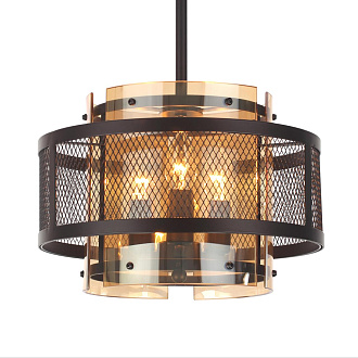 Светильник подвесной 32*83 см, 3*E14 Lumion Zarina 8007/3 черный, золотой
