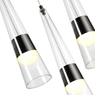 Люстра 67*15*150 см,  LED*W, 3000 К, Odeon Light Lump, темный хром 5044/42L