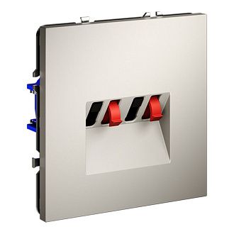 Розетка акустическая встраиваемая Voltum S70 4-местная, кашемир пластик Soft touch VLS060303