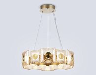 Подвесная светодиодная люстра **15-180 см, **W, 3000K, Ambrella Light High Light LH31021, латунь