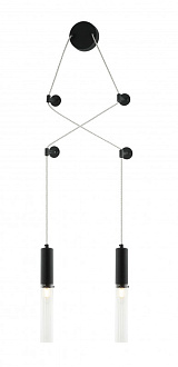 Светильник 15*60*53/150 см, 2*E14 40W Черный Stilfort Satori 2161/02/02WP