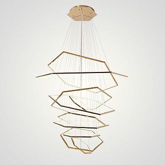 Подвесная люстра Vesanto Cameron Design House D40+50+60+70+80+90+100+110+120+150 **500 см, 10*LED*100W, 4000K, ImperiumLoft 40.2477, Золотистый