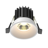 Встраиваемый светильник 6*6*5,3 см, LED, 7W, 3000К, Maytoni Technical ROUND DL058-7W3K-W белый, вр 5,4 см