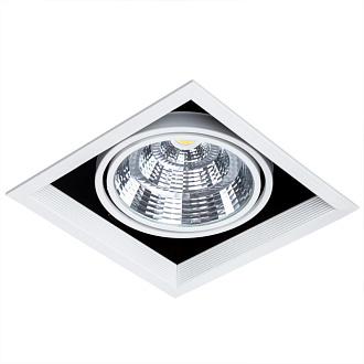Встраиваемый светильник 25W 4000K Arte Lamp MERGA A8450PL-1WH белый, вр 15*15 см