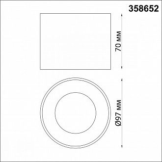 Светильник 9,7*9,7 см, LED 12W, 4000K Novotech OVER NT21 000 PATERA 358652