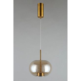 Подвесной светильник 22*50-145 см, 1*LED, 12W, 3000K, Aployt Ambr APL.057.06.12, латунный