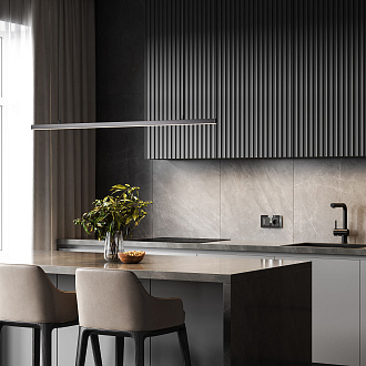 Трековый светильник магнитный 2*120*55 см, 40W 4000K Elektrostandard Slim Magnetic 85106/01 черный