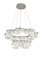 Люстра Ø700 (450) x H1200, мм, 72W 3000-6500K, BRUSHED GREY (МАТОВО-СЕРЫЙ) NewRgy 3451/8+4 BRUSHED GOLD