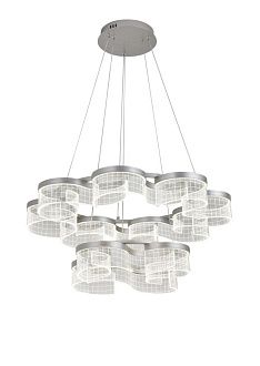 Люстра Ø700 (450) x H1200, мм, 72W 3000-6500K, BRUSHED GREY (МАТОВО-СЕРЫЙ) NewRgy 3451/8+4 BRUSHED GOLD