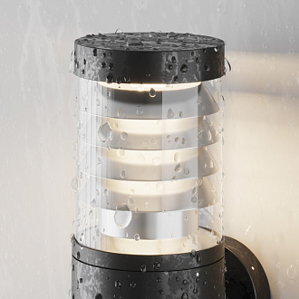 Светильник настенный 13,4*13,4*30 см, LED, 12W, 3000К, Maytoni Spir O439WL-L12GF3K серый