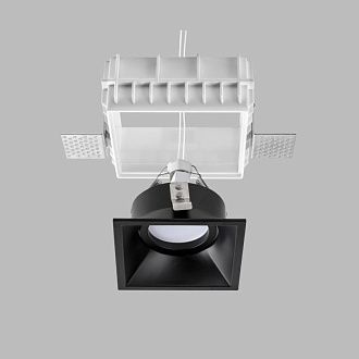 Встраиваемый светильник 9,3*9,3*-4 см, 1*GU5.3*50W, K, Lightstar Domino G214507, белый, вр 9.3 см