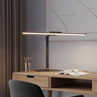 Настольная лампа диммируемая полного спектра 46 см, 24W, 4000K, Novotech Ledo Studi 359967, черный