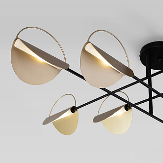 Светильник 116 см, Eurosvet Grazia 70148/8, черный-золото