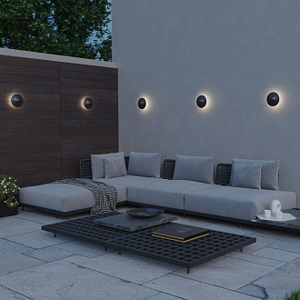 Бра 19 см, 7W, 4000K, Novotech FUNG 359301, черный