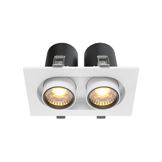 Встраиваемый светильник 15,9*9,5*9,8 см, LED*20W, 3000 К, Hidden DL045-02-10W3K-W Maytoni Downlight, Белый