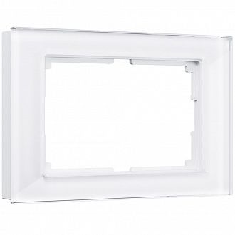 Рамка для двойной розетки (белый,стекло) W0081101 Werkel 4690389160219