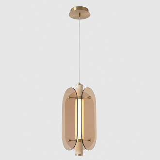 Подвесной светильник 16 см, 18W, 4000K, Crystal Lux AMARILLO SP18W LED BRASS, латунь