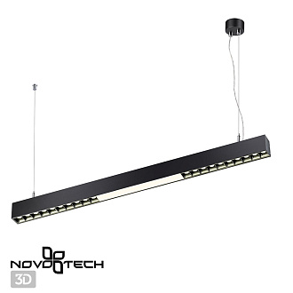 Светодиодный светильник 80 см, 30W, 4000K, Novotech Iter 358872, черный