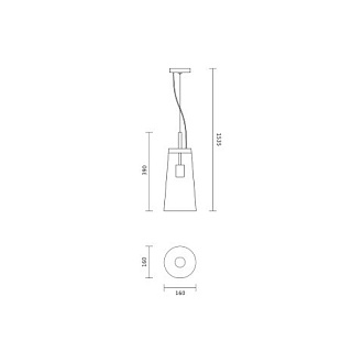 Подвесной светильник  16*154 см, 1*E27 хром Vele Luce Avoria VL5212P21