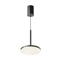 Подвесной светильник 	Maytoni Technical LED 12W, 4000k, P076PL-L12W4K-B, черный, лифтовый механизм 
