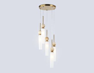 Подвесной светильник **120- см, 5*E14*40W, K, Ambrella Light High Light LH53259, латунь