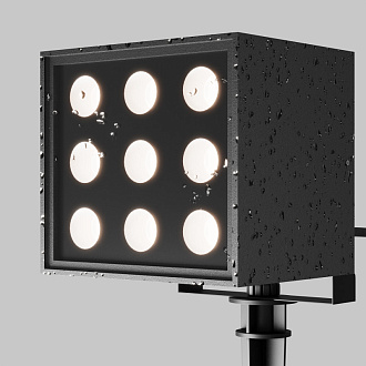 Ландшафтный светильник 12,5*11 см, LED 18W, 3000К, Черный Maytoni Ares O309FL-L18B3K