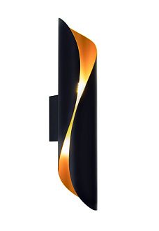 Бра 8 см, Crystal Lux LUMINA AP2 BL Черный/Золотой