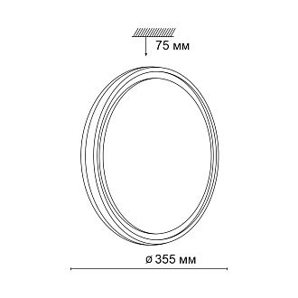 3044/CL PALE SN 028 Светильник пластик/белый/коричневый LED 30Вт 4000К D355 IP43 NAVIL