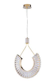 Люстра Ø500 x H700 (1200), мм, 25W, GOLD+CLEAR (Золото + Прозрачный Хрусталь) NewRgy 6019E/25W GOLD+CLEAR